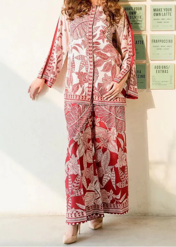 Grace W699 - Digital Printed 3pc Silk dress With Digital Printed Silk dupatta.