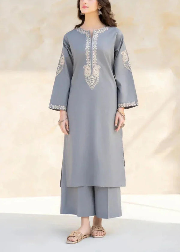 Grace Z(S1129)- Stitched Embroidered 2PC Lawn dress.