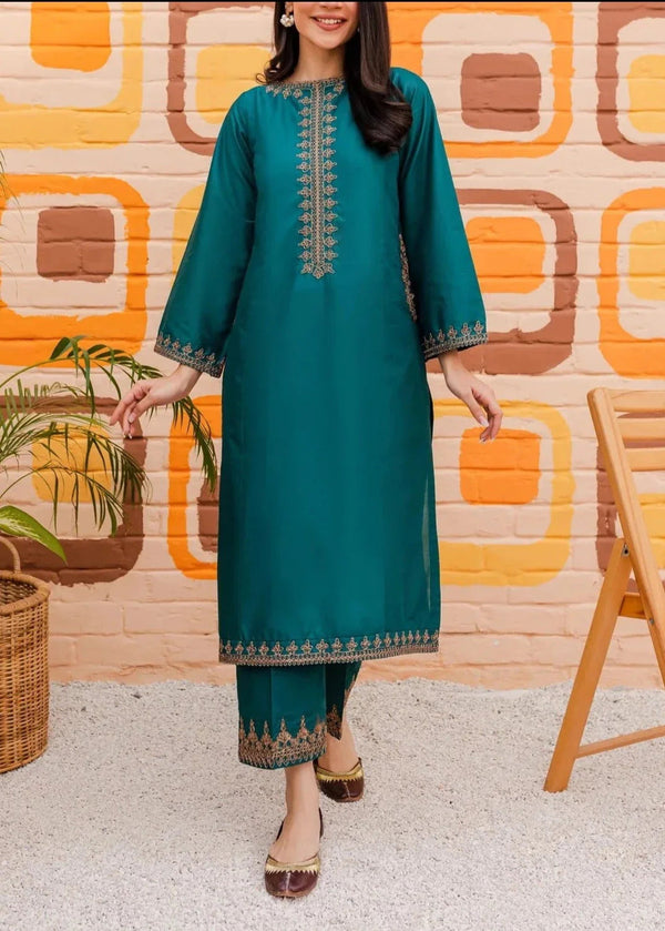 Grace Z-(S474)- Stitched Embroidered 2pc lawn dress